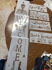 Halloween 9 piece stencil kit reusable
