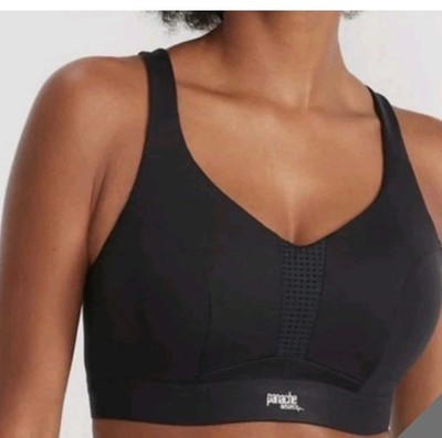Panache Sports Bra Black Underwire Size 36J High Impact Support Style 5022