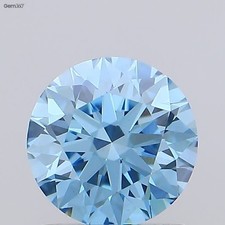 1.03 ct FANCY VIVID BLUE-VS1 Round Diamond, IGI Certified Diamond, CVD Diamond