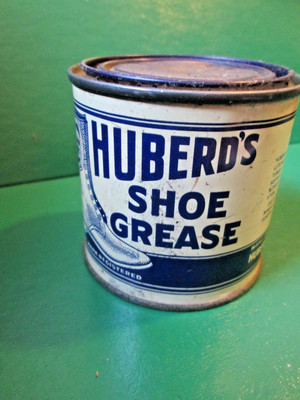 Vintage Huberd s Shoe Grease 7 Oz Can ''Waterproofs, Softens, Conditions Leather''