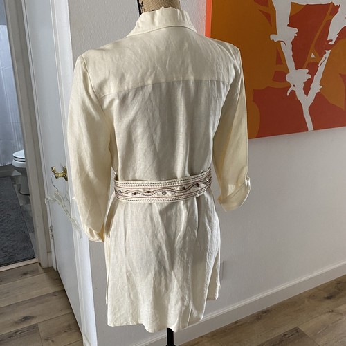 Size 8 Bohemian Shirt linen & rayon by hearts of palm label - Picture 3 of 9