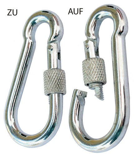 4X Gancho Mosquetón 8 X 80MM Mosquetón Feuerwehrkarabiner Mosquetón Gancho - Imagen 5 de 8