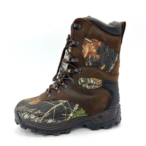 Rocky 9" Utility Camo Brown Leather 1000g Thinsulate Winter Boots Men's Size 11W - Picture 7 of 10