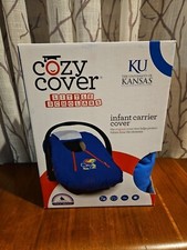 NCAA UNIVERSITY of KANSAS JAYHAWKS Fleece Lined COZY COVER Infant Carrier Cover