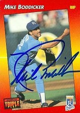Mike Boddicker autographed Baseball Card (Royals) 1992 Donruss Triple Play #12