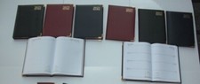 Image of 2023 desk DIARY A5 Day A Page or Week to View,Padded Gold Corners & Hard Backed