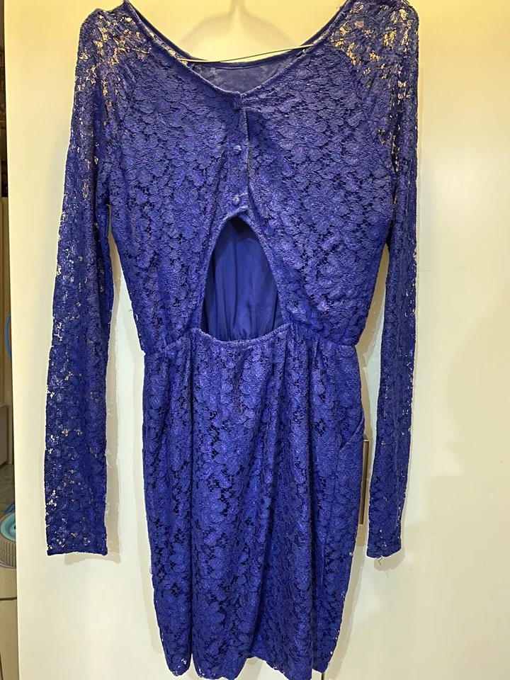 Mini Vestido Dolce Vita Azul Encaje Talla Xs Como Nuevo Foto 2 de 4