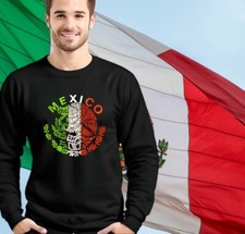 Mexico with Eagle Flag Colors Custom Embroidered Sweatshirt/Hoodie