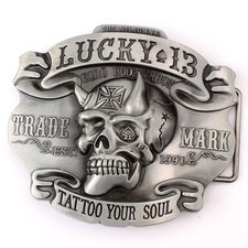 Skull Pirate Belt Buckle Cowboy Native American Motorcyclist SK-12 