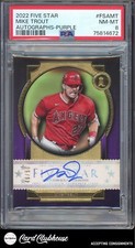 2022 Topps Five Star Autographs Purple #FSA-MT Mike Trout /50 PSA 8