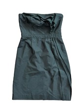 Ann Taylor Loft Black Cotton Ruffle Sheath Party Dress 0