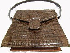 Authentic Amazon Crocodile Fur Bag - Used 1970s