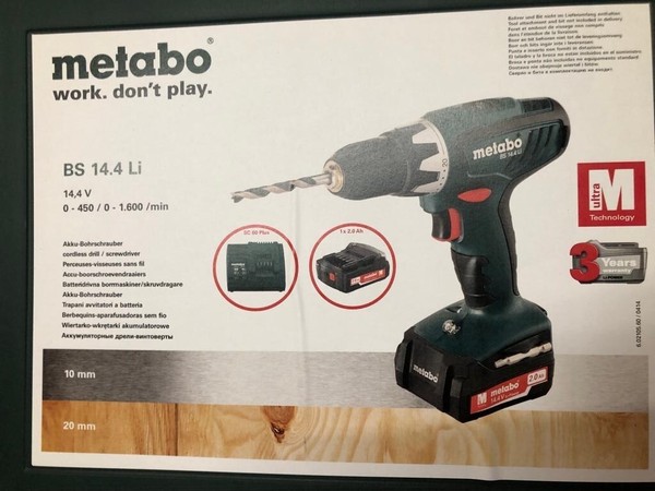 Metabo Akku-Bohrschrauber Bs 14.4 Li 2,0 Ah Akkus 60210560-image