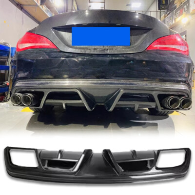 Carbon Fiber Rear Bumper Diffuser for MB W117 C117 Sport CLA45 AMG