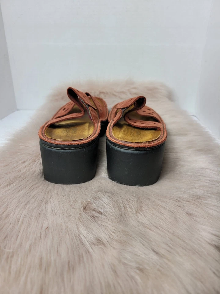 Sandalias Naot Marrón Filigrana Deslizable Cuña Plataforma Correa Mujer Zapatos Talla 10 Foto 4 de 4