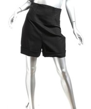 LA PERLA Womens High Waisted Cuffed Black Dre...