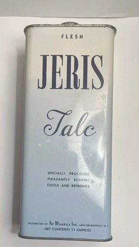 Rare Antique Winarick’s Jeris FLESH Talc Can, Powder Display Advertising Vintage - Picture 15 of 16