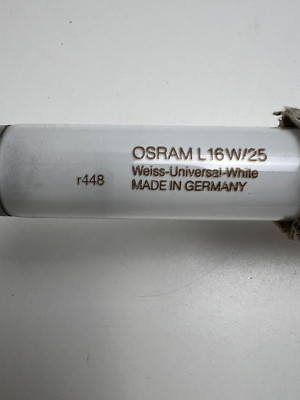 OSRAM, L 16W/25 Weis-Universal-White Florescent Lamp 720 x 26mm Made in Germany