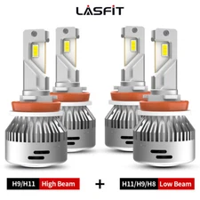4x LASFIT H11 H9 LED Bulbs for Nissan Altima High Low Beam Headlight Combo 6000K