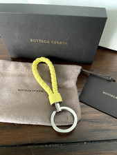 Bottega Veneta Yellow Leather with Polished Stainless hardware Keychain