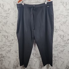 Nine West Ankle Straight Leg Dress Pants XXL Pull on with Tie Waist Black New