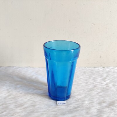 1920er Vintage Design Aqua Blau Glas Becher Tumbler Belgien Barware GL280