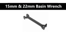15mm Basin Wrench Bath  & 22mm Basin Wrench  Sink Spanner Plumbers Tap Pipe