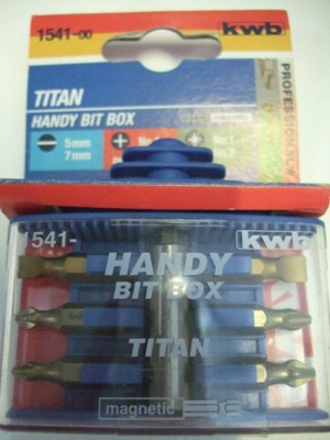Handy Bit- Box  PH/ PZ/ Schlitz kwb Schrauberbits Bits Titan 7 teilig
