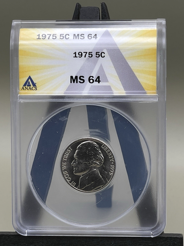 ๐ช 1975 & 1975-D Jefferson Nickel Pair โ ANACS MS64 โ Brilliant Uncirculated! ๐ช - Picture 6 of 18