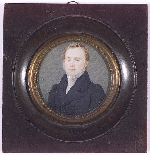 "Portraits of Two Brothers", Two Austrian Miniatures, 1840s - Picture 2 of 6