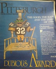 1984 The Pittsburgh Press Sunday Magazine. Franco Harris A56 1984 The Pittsburgh Press Sunday Magazine. Franco Harris A56