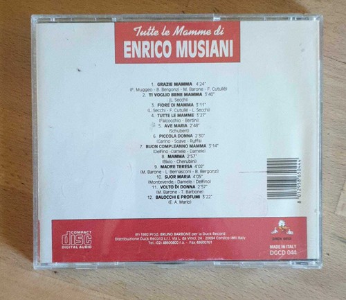 CD TUTTE LE MAMME DI ENRICO MUSIANI 1992 DUCK RECORD - Picture 4 of 4