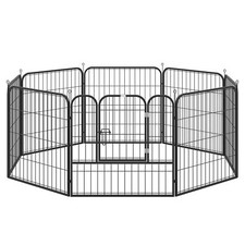 4 Sizes Pet Playpen Dog Rabbit Puppy Cage Folding Run Fence Metal Hutch