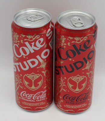 2 different Coca-Cola TOMORROWLAND 2024 Belgium 330ml can full
