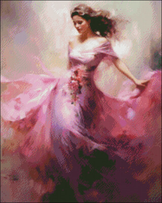 cross stitch purple dress Purple Dress 2 - Counted Cross Stitch Patterns