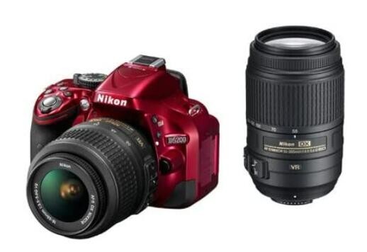 Nikon D5200 Double Zoom Kit Red | eBay