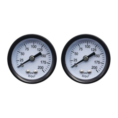 #ad 2 pcs Air Compressor Pressure Gauge 0 200 PSI 1 8quot; NPT Back Mount 1.5quot; Face $12.95