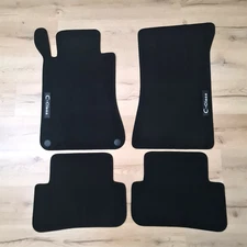 Car Floor Mats Velour for Mercedes C Class W203 Waterproof Black Carpet Liners