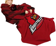 The Northwest Company NCAA Louisville Cardinals Comfy Throw Blanket with Sleeves