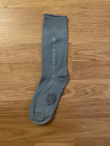 Vintage 1950er-1960er blau neu aus altem Lagerbestand Stretch Dupont Nylon Herrensocken 10-13 neu ohne Etikett