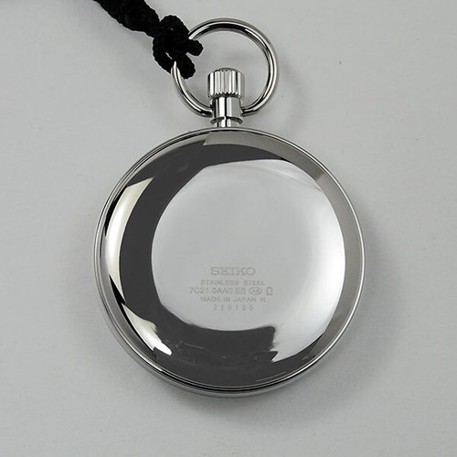 SEIKO Railroad Pocket Watch SVBR003 Stainless Steel Acrylic Glass Quartz White - Picture 3 of 9
