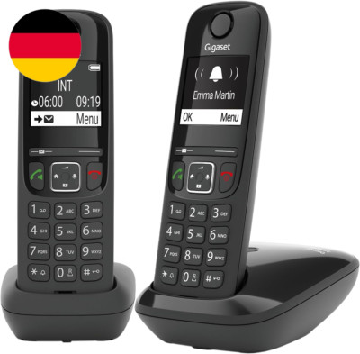 Gigaset AS690 Duo - 2 Schnurlose Dect-Telefone - Kontrastreiches Display - Brill