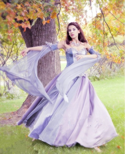 lavender wedding dress