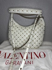 Valentino Garavani Small Leather 'rockstud Spike' Hobo Bag, Never Been Used