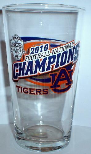 AUBURN TIGERS 2010 BCS NATIONAL Champions CHAMPS PINT GLASS - Picture 1 of 2