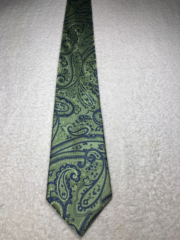 CLUB ROOM HOMBRE CORBATA VERDE CON PAISLEY AZUL 3,5 X 61 Foto 2 de 4