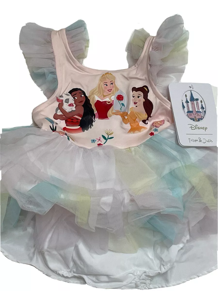 Disney Belle Toddler Girl Short Sleeve Tutu Dress, Sizes 12M-5T 