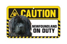Dog Sign Caution Beware - Newfoundland