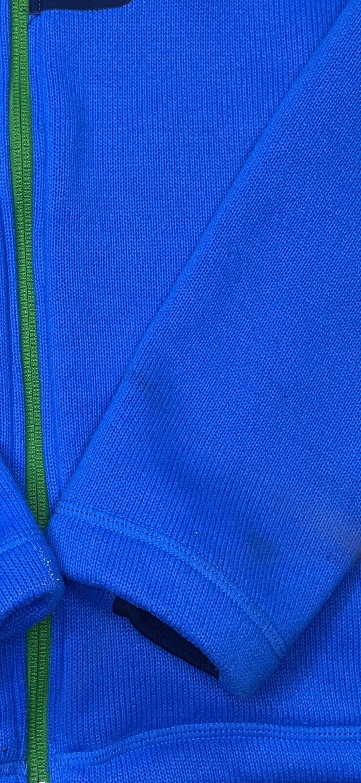 Helly Hansen Jacket Mens Size Large Full Zip Fleece Sweater Blue And Green #39