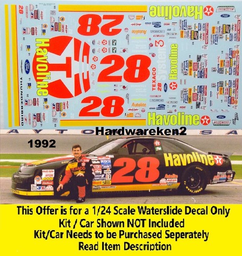 Décalcomanies (decals) NASCAR N°26 Ford - Échelle 1/43 - Occasion Pour Modélisme